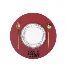 Round Leather Placemat