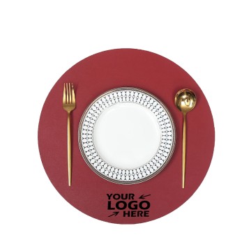Round Leather Placemat