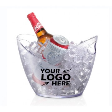 4 L Plastic Clear Ice Bucket Beer Cooler