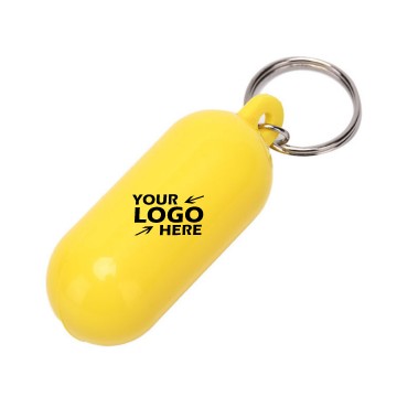 Plastic Floating Pill-shape Keychain