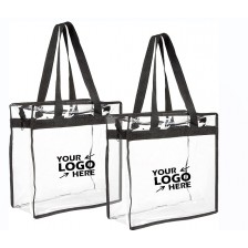 Large PVC Transparent Totes with Zippers