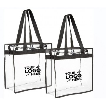 Large PVC Transparent Totes with Zippers
