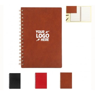 Soft Leather Meeting Record Book Imitation Sheepskin Coil Notebook