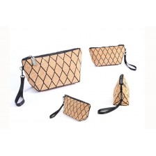 Women's Geometric Cork Clutch Bag Cork Handbag